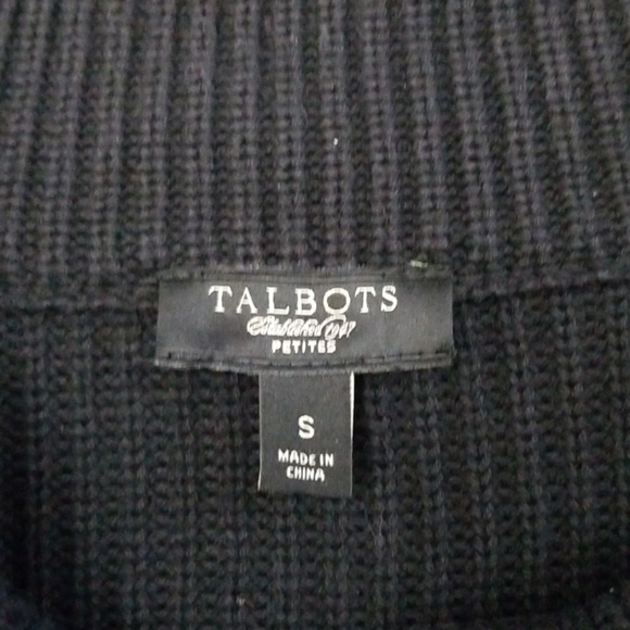 Talbots Petite Black Button Up Cardigan Small - Picture 3 of 5